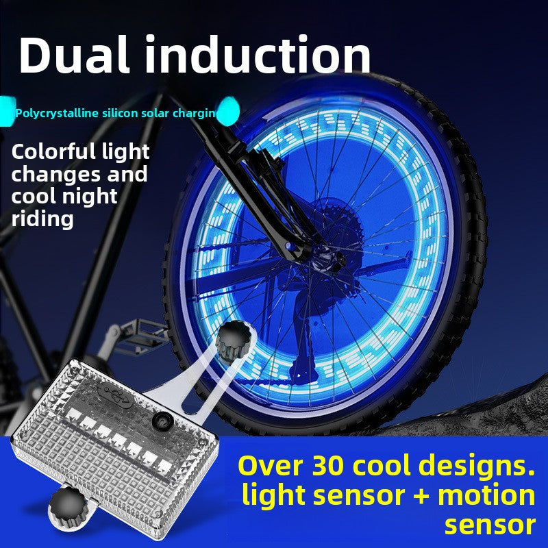 Luz LED solar para rueda de bicicleta
