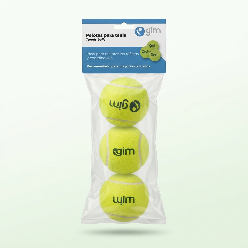 Pelotas de Tenis gim – Pack de 3