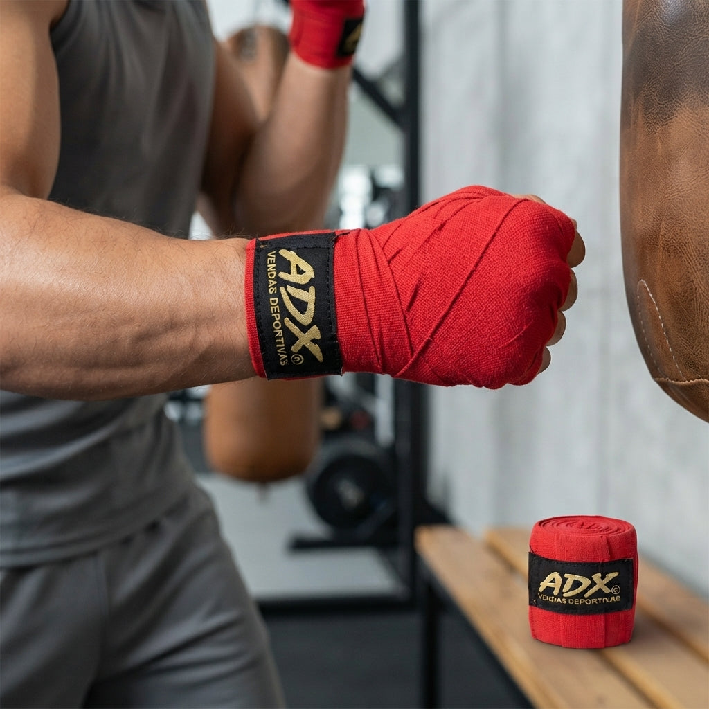 Vendas Elásticas Profesionales para Boxeo y Deportes de Contacto (Par)