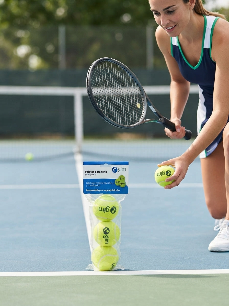 Pelotas de Tenis gim – Pack de 3