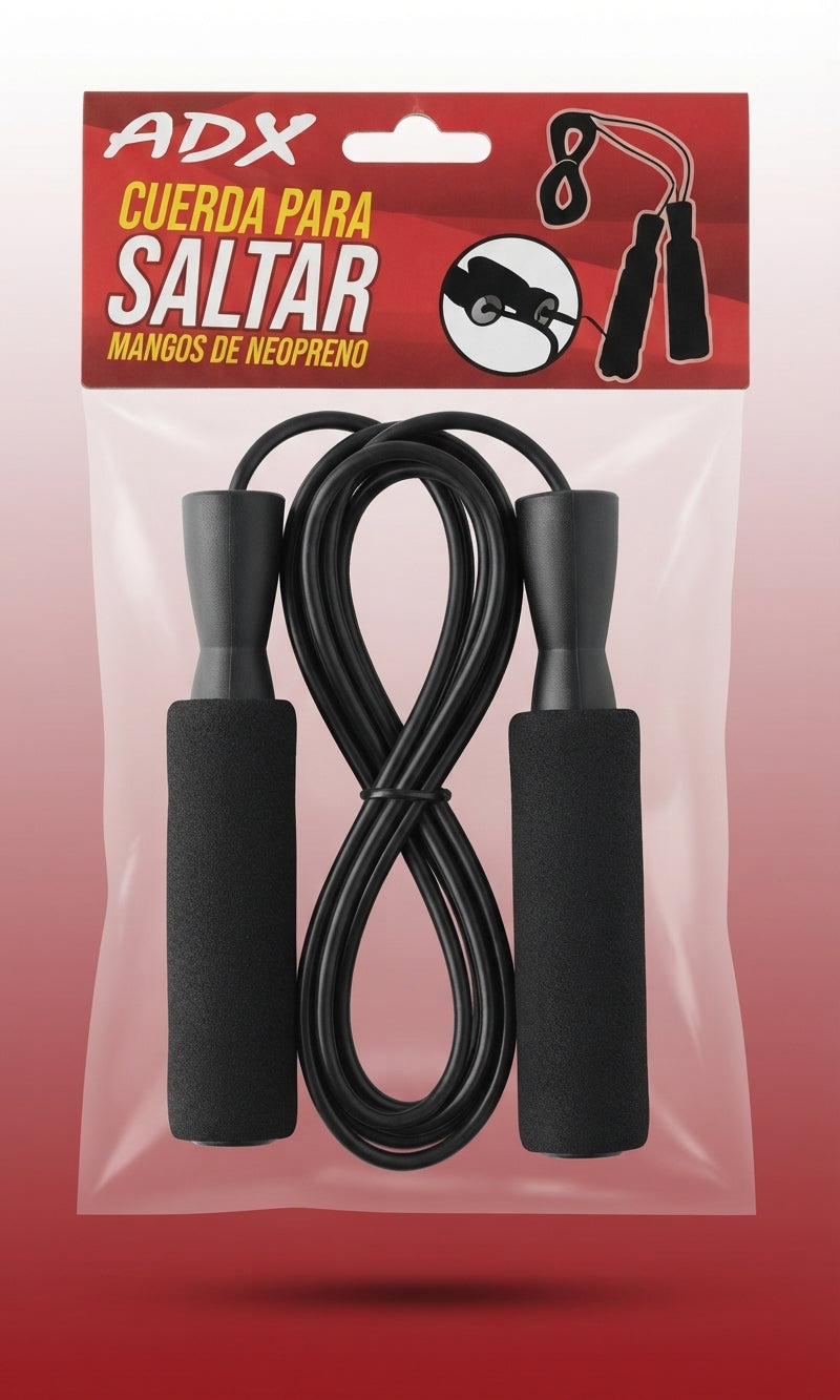 Cuerda para Saltar Profesional con Mangos de Neopreno y Baleros